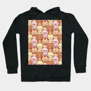 Kawaii Animal Pattern Hoodie